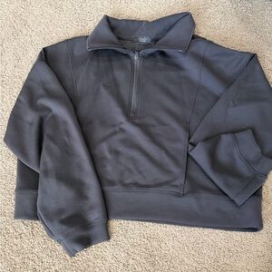 nuuds Women's Charcoal Half-Zip Pullover Sweatshirt